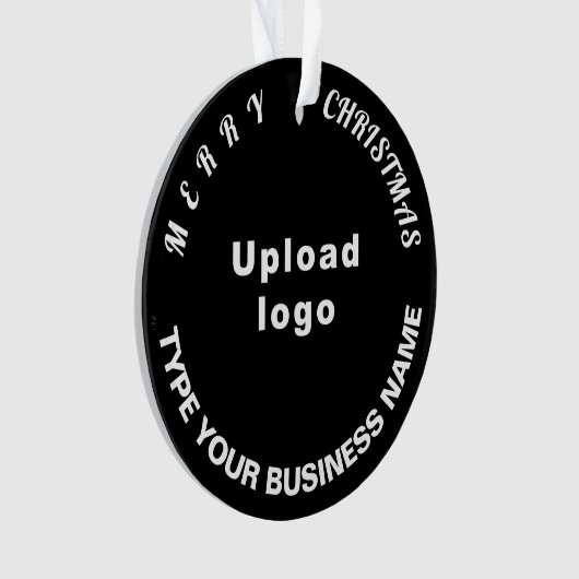 Kerst-zwarte cirkel Acrylversiering Ornament (voorkant)