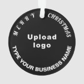 Kerst-zwarte cirkel Acrylversiering Ornament (achterkant)