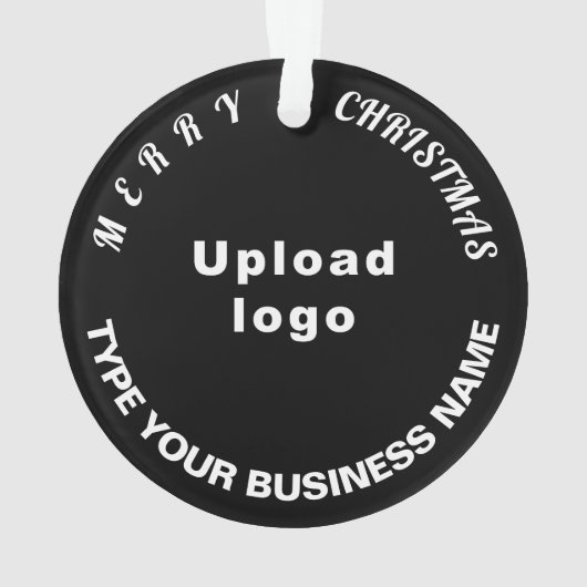 Kerst-zwarte cirkel Acrylversiering Ornament (achterkant)