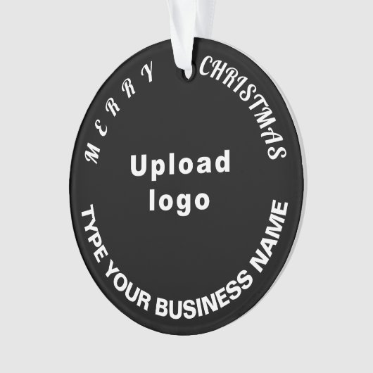 Kerst-zwarte cirkel Acrylversiering Ornament (voorkant)
