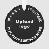 Kerst-zwarte cirkel Acrylversiering Ornament (voorkant)