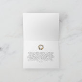 Kerst Zwarte Gouden Krans Corporate Happy Feestdagen Kaart (Binnen)