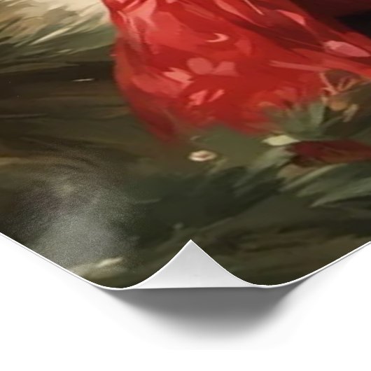 Kerst-zwarte kat perfect poster (Hoek)