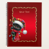 Kerst Zwarte Kat Vakantieplanner Planner (Voorkant)