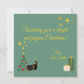 Kerst Zwarte Katten Kaart (Achterkant)
