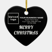 Kerst-zwarte kerstvorm keramisch ornament (Voorkant)