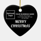 Kerst-zwarte kerstvorm keramisch ornament (Achterkant)