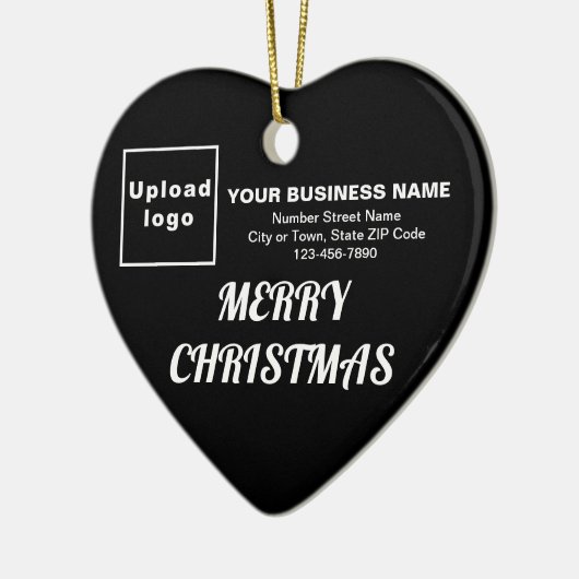 Kerst-zwarte kerstvorm keramisch ornament (Links)