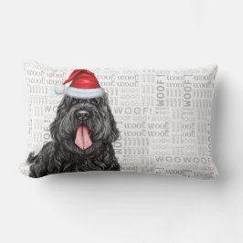 Kerst Zwarte Russische Terriër Hond Vakantie Kussen