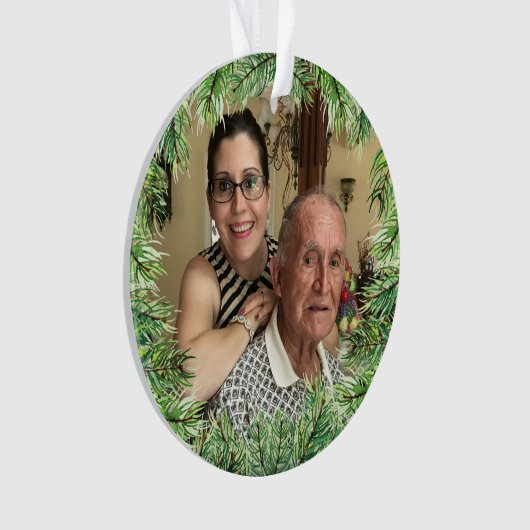 kerstaangepast Afbeelding Ornament (voorkant)