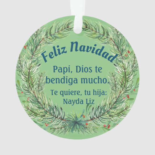 kerstaangepast Afbeelding Ornament (achterkant)