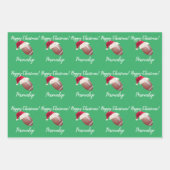 kerstaangepast Amerikaans Football Inpakpapier Vel (Voorkant 3)