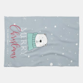 kerstaangepast Beer Theedoek (Horizontaal)