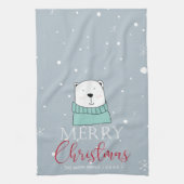 kerstaangepast Beer Theedoek (Verticaal)