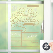 Kerstaangepaste tekstvensterafschriften  raamsticker (Huis)