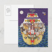 kerstaankomst feestdagenkaart (Voorkant / Achterkant)