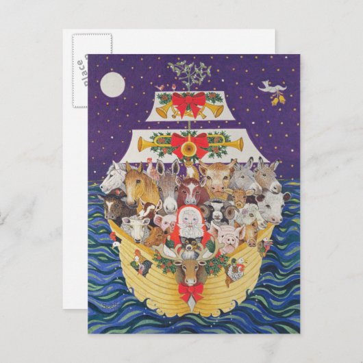 kerstaankomst feestdagenkaart (Voorkant / Achterkant)