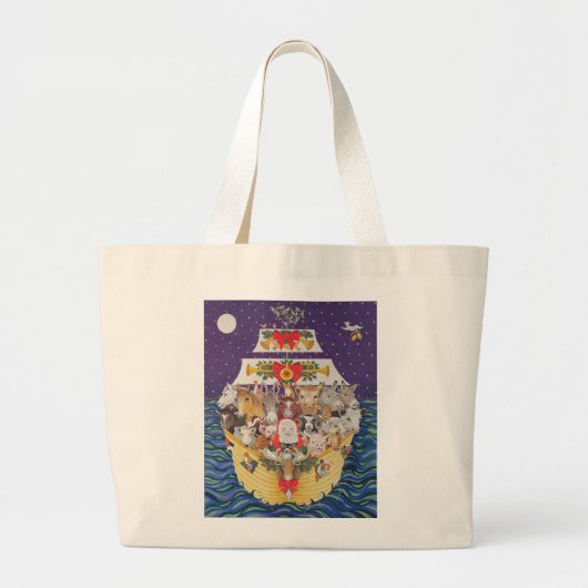 kerstaankomst grote tote bag (Voorkant)