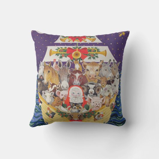 kerstaankomst kussen (Achterkant)