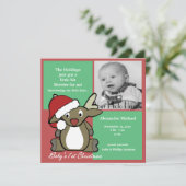 kerstaankondiging Baby Feestdagenkaart (Staand voorkant)