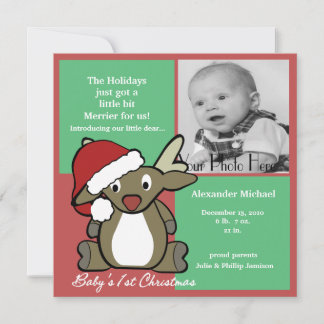kerstaankondiging Baby Feestdagenkaart