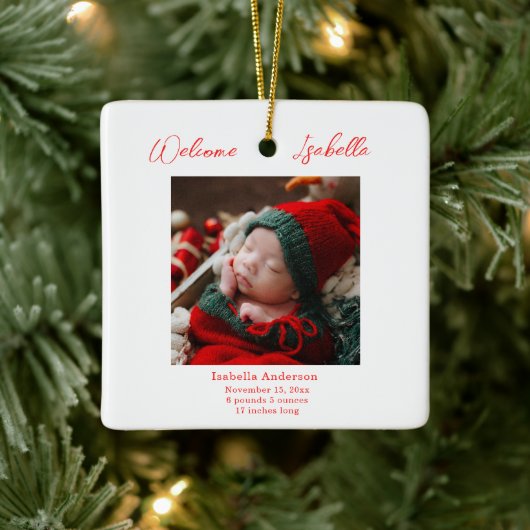 kerstaankondiging Baby Keramisch Ornament (Boom)