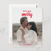 kerstaankondiging Verloving feestdag Briefkaart (Voorkant / Achterkant)