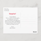 kerstaankondiging Verloving feestdag Briefkaart (Achterkant)