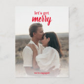 kerstaankondiging Verloving feestdag Briefkaart (Voorkant)