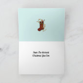 Kerstaap Feestdagen Kaart (Binnen)