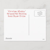 "Kerstaap" Feestdagenkaart (Achterkant)