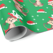 Kerstaapkerstkerstkerstkerstkerstkerstman met rood cadeaupapier (Rol Hoek)