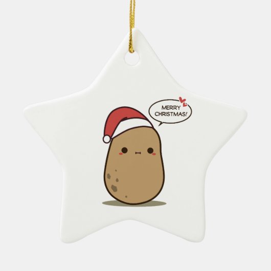 kerstaardappel keramisch ornament (Voorkant)