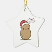 kerstaardappel keramisch ornament (Links)