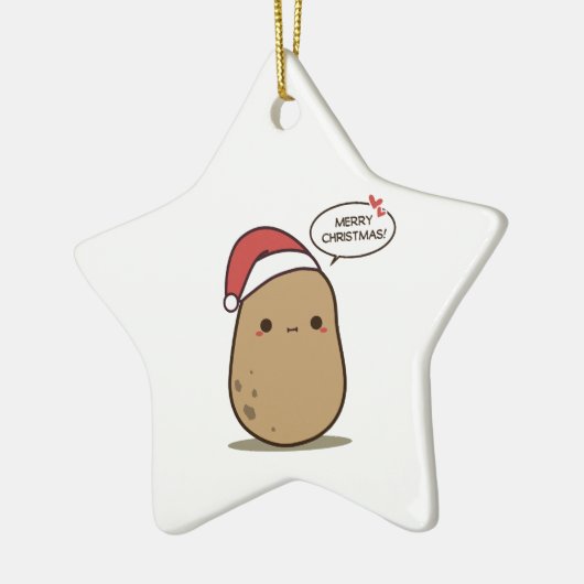 kerstaardappel keramisch ornament (Links)