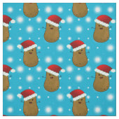 kerstaardappelen met kerstkerstmanden stof (Swatch)