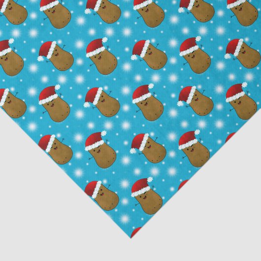 kerstaardappelen met kerstkerstmanden tissuepapier (Detail)