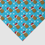 Kerstaardappels met kerstmannenmutsen tissuepapier (Detail)