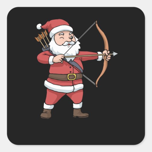 Kerstaartsluiers jagen op kerstkerstbedekking vierkante sticker (Voorkant)