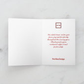 Kerstabalboom, rood en wit feestdagen kaart (Binnen)