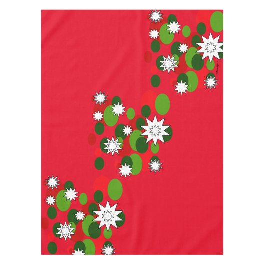 Kerstabel en sterretjes tafelkleed (Voorkant)