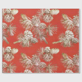 Kerstabel Glitter Red Cadeaupapier (Vlak)