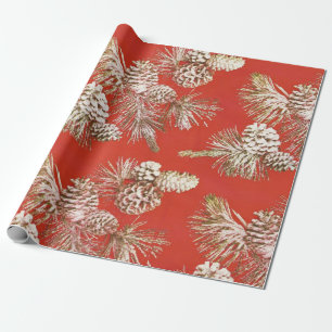 Kerstabel Glitter Red Cadeaupapier