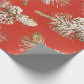 Kerstabel Glitter Red Cadeaupapier (Hoek)
