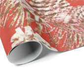 Kerstabel Glitter Red Cadeaupapier (Rol Hoek)