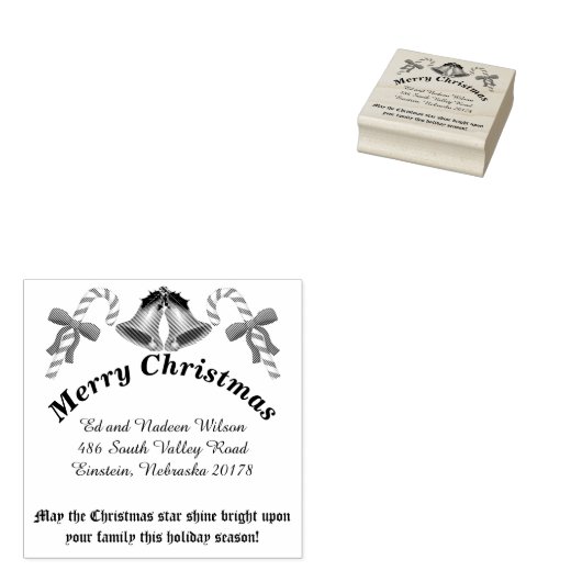 Kerstabel Kabellen en het Adres van de Terugkeer B Rubberstempel (Gestempeld)