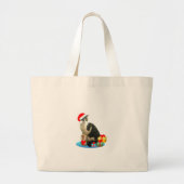 Kerstabel kat en schattige kleine engel grote tote bag (Voorkant)