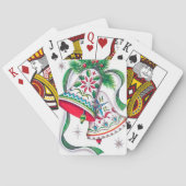 kerstabel met het oogstjaar pokerkaarten (Achterkant)