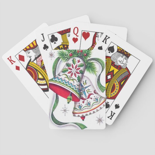 kerstabel met het oogstjaar pokerkaarten (Achterkant)