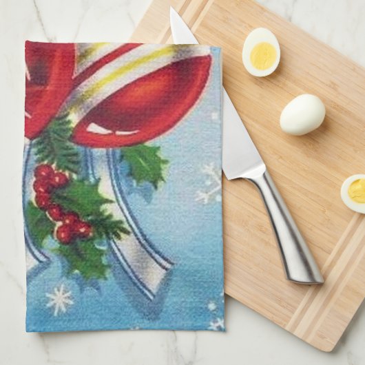 kerstabel met het oogstjaar theedoek (Quarter Fold)